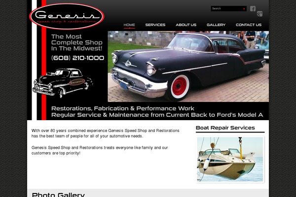 genesisspeedshop.com site used Genesis_speed_shop_home_page