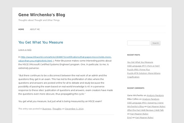 WordPress website example screenshot