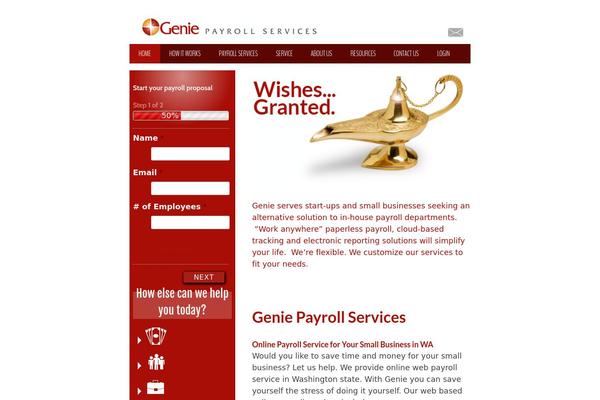 Genie theme site design template sample