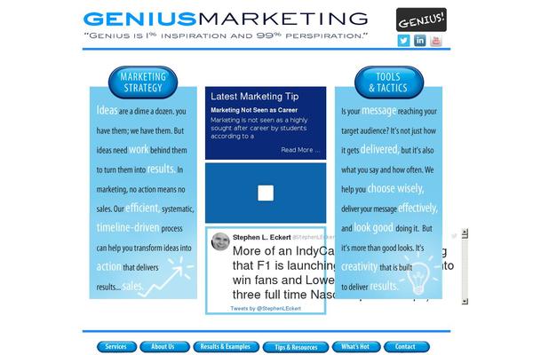 Genius theme site design template sample