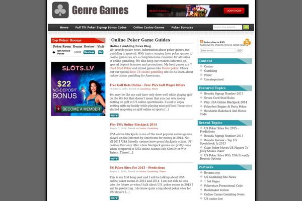 genregames.com site used Highroller