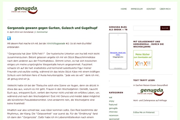 genugda.de site used Twenty Sixteen