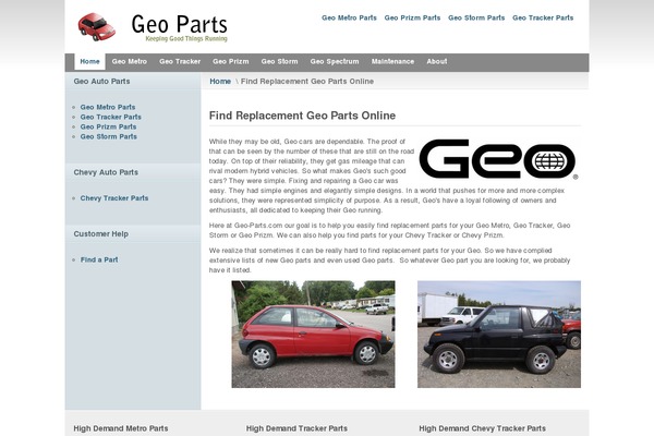 geo-parts.com site used Geo
