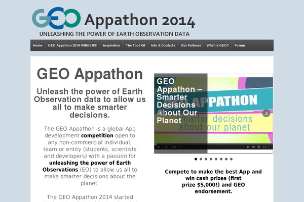 geoappathon.org site used Responsive