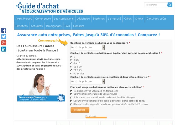 geolocalisation-vehicule.fr site used Verticaux