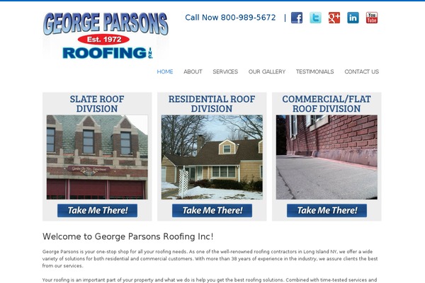 Roofing theme site design template sample