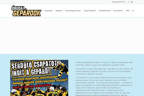 gepardhoki.hu site used Gepardhoki