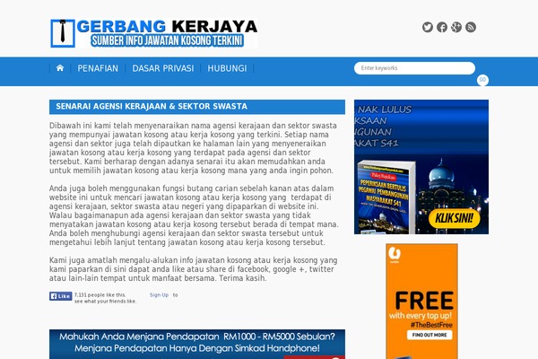 gerbangkerjaya.com site used Magazinestyle