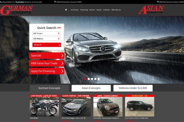 germanconcepts.com site used Automotive Car Dealership Business WordPress Theme