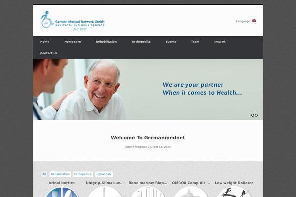 Vantage theme site design template sample