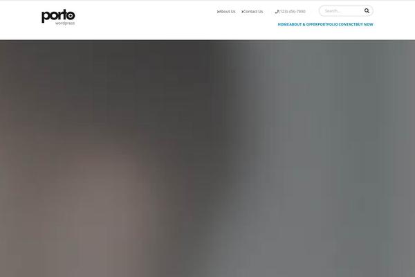 Porto theme site design template sample