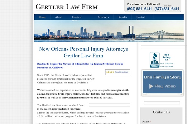 WordPress website example screenshot