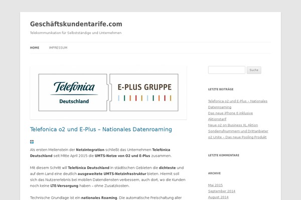 Twenty Twelve theme site design template sample