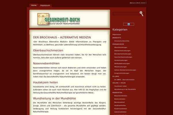 gesundheit-buch.de site used Vintage-style