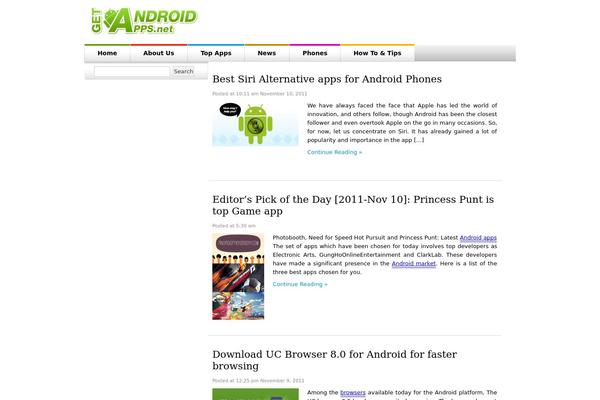 Android theme site design template sample