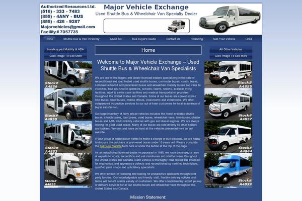 getanybus.com site used Majorvehiclestheme