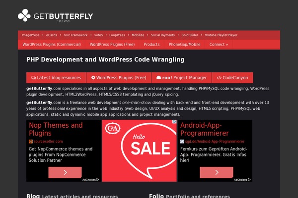getbutterfly.com site used Wp-whiskey-air