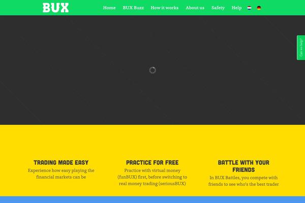 getbux.com site used Vo-theme