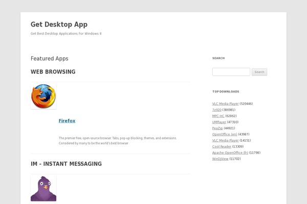 Twenty Twelve theme site design template sample