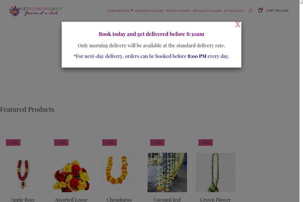 getflowersdaily.com site used Fiorello-child