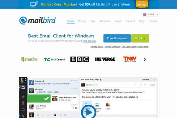 StartupTheme-Mailbird theme websites examples