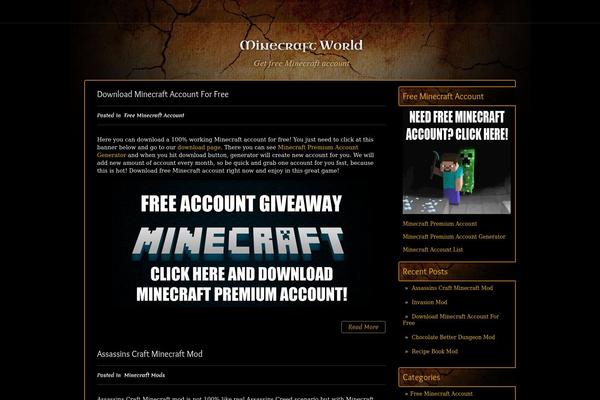 getminecraftaccount.com site used Middleearth
