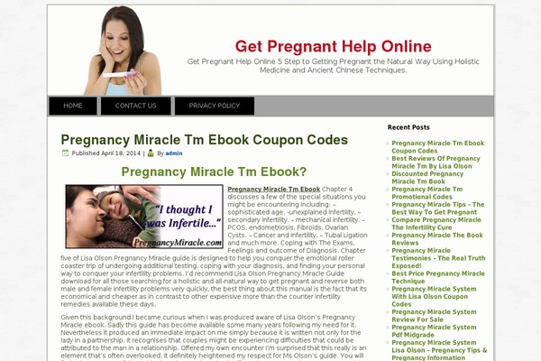 getpregnanthelponline.com site used Pregnancy