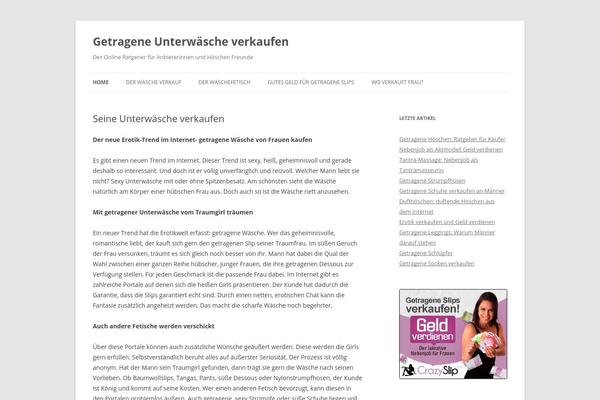 Twenty Twelve theme site design template sample