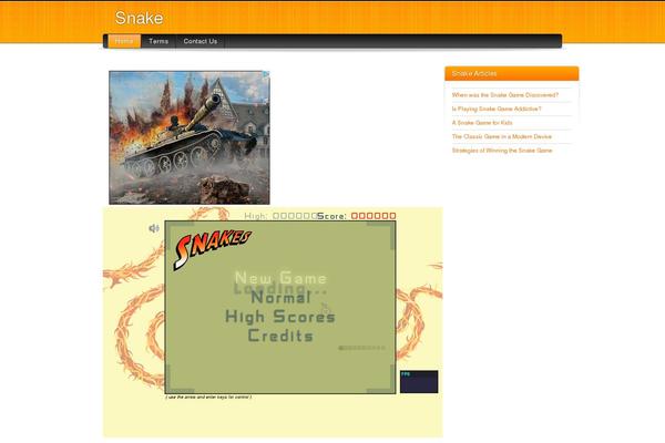 getsnake.com site used Orange and Black