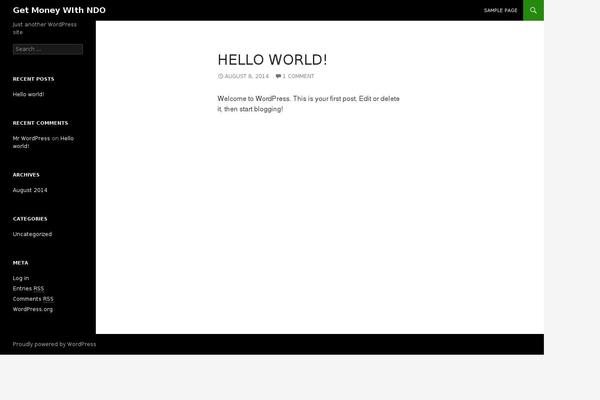 Twenty Fourteen theme site design template sample
