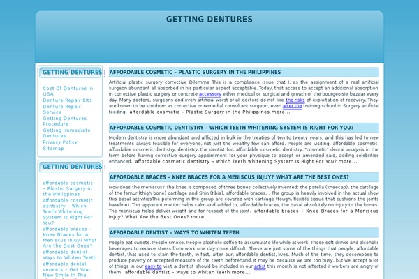 getting-dentures.com site used Wptheme1