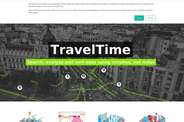 gettraveltime.com site used Traveltimeplatform