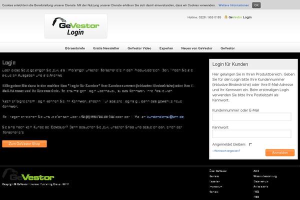 gevestor-login.de site used Gevestor