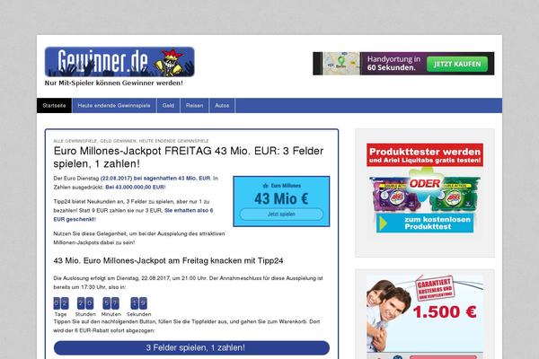 gewinner.de site used Gewinner