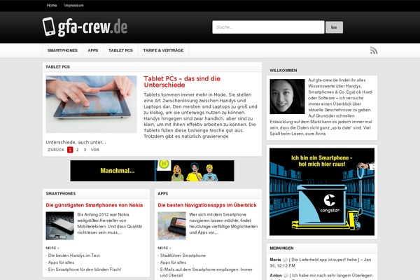 gfa-crew.de site used Gadget
