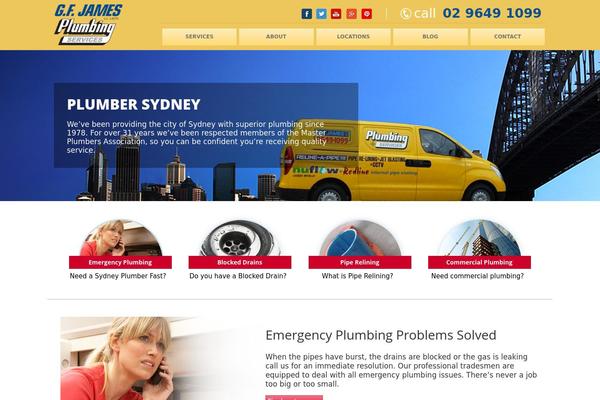 gfjamesplumbing.com.au site used Gfjames-v2