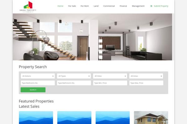 WP Residence theme site design template sample