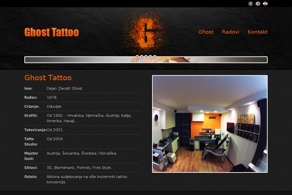 ghost-tattoo.org site used Ghost Theme