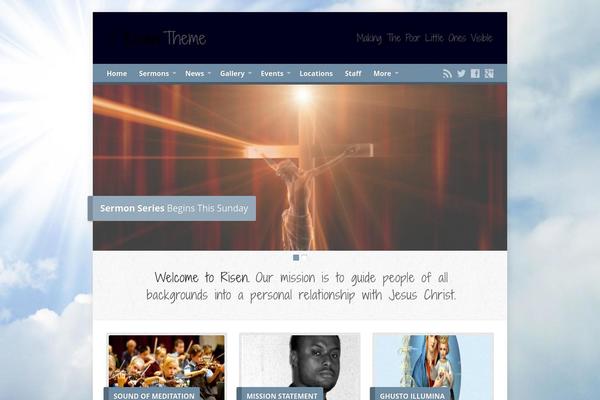 Risen theme site design template sample