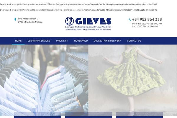 gieves.es site used Laundry-child