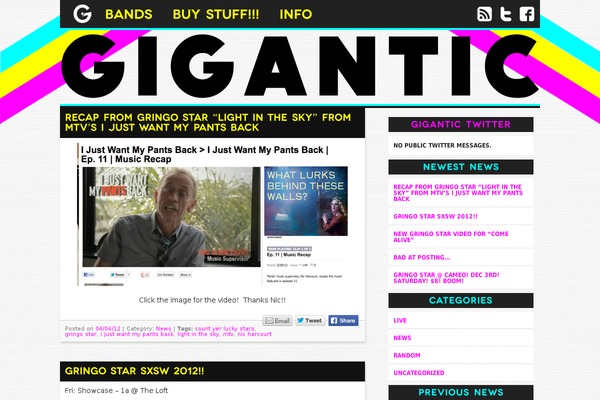 giganticmusic.com site used Gigantic