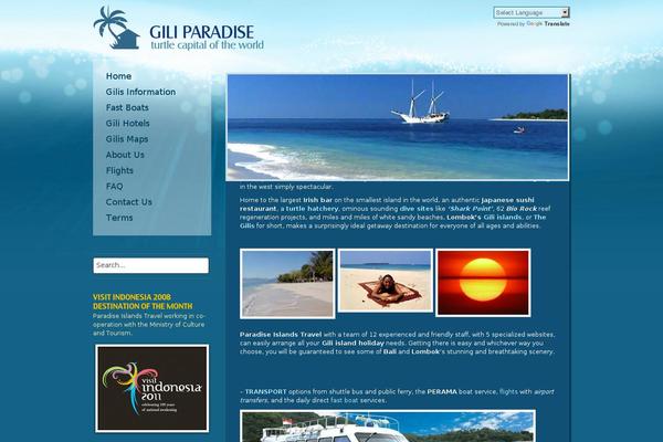 gili-paradise.com site used Dabba