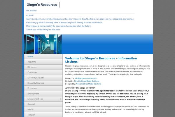 gingerresources.com site used Ginger-child