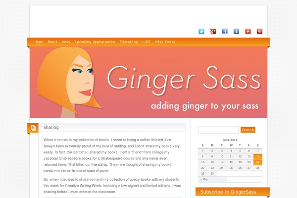 gingersass.com site used Blogolife-pro_v1_1_4