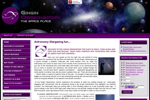 ginginobservatory.com site used Aeonblock