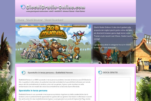 Gameleon theme site design template sample