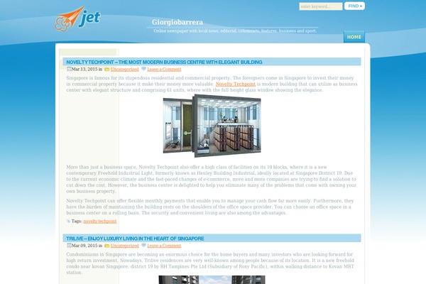 Jet theme site design template sample