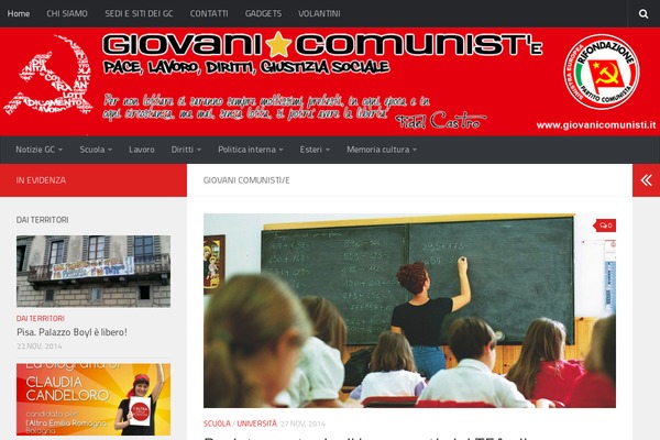 giovanicomunisti.it site used Hueman