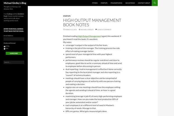 Twenty Fourteen theme site design template sample