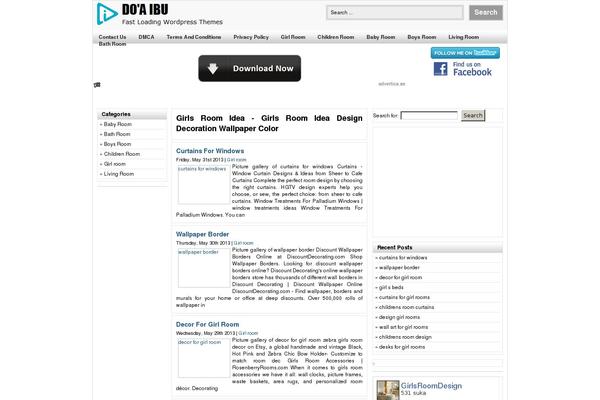 Do’a Ibu theme site design template sample